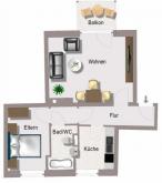 2-Zimmer mit Laminat, Balkon, Stellplatz und Wannenbad in ruhiger Lage! Wohnung mieten 09127 Chemnitz Bild klein