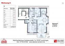 3 Zi. DG mit Balkon ca.87 m² - Wohnung 8 - Sudetenstr. 7, 79787 Lauchringen - Neubau Wohnung kaufen 79787 Lauchringen Bild klein