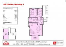 3 Zi. OG mit Balkon ca. 85 m² - Wohnung 3 - Sudetenstr. 7, 79787 Lauchringen - Neubau Wohnung kaufen 79787 Lauchringen Bild klein