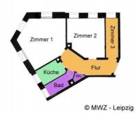 Gäste-Zimmer in saniertem Altbau, verkehrsgünstige Lage, Bad mit Wanne, vollmöbliert Wohnung mieten 04317 Leipzig Bild klein