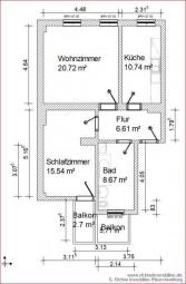 2-Zimmer Wohnung mit Balkon Wohnung mieten 09599 Freiberg Bild mittel