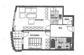 * 2-Zimmerwohnung mit Balkon, Laminat, offener Küche, Wanne und Tiefgaragenstellplatz! * Wohnung mieten 01705 Freital Bild mittel