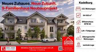 3 Zi. OG mit Balkon ca. 98m² - Wohnung 7 - Trottenweg 1, 79790 Kadelburg- Neubau KFW Wohnung kaufen 79790 Küssaberg Bild mittel