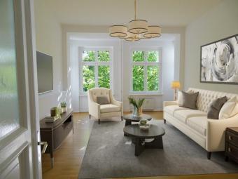 Attraktive 3,5-Zimmer Altbauwohnung 
mit offener Wohnküche und Balkon 
-Friedrichshain- Wohnung kaufen 10249 Berlin Bild mittel