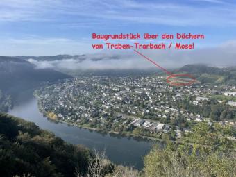 Burgblick: exzelentes Baugrundstück 933 qm (nun voll erschlossen) in Traben mit Fernsicht über die Mosel u. Weinberge Grundstück kaufen 56841 Traben-Trarbach Bild mittel