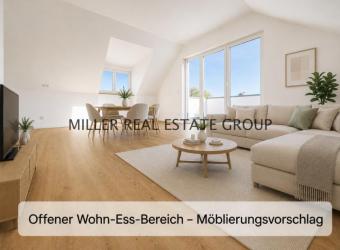Exklusive Neubau-Dachgeschosswohnung in Ingolstadt-Unterhaunstadt - ca. 116 m², Erstbezug, KfW 55 & zwei separat nutzbare Wohnbereiche! Wohnung kaufen 85055 Ingolstadt Bild mittel