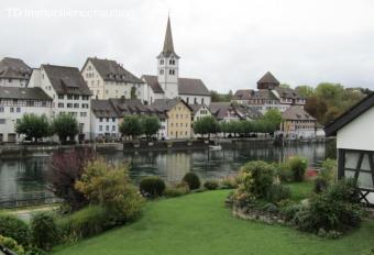 **GRANDIOSER RHEINBLICK, mit sonniger 4 Zimmer- Balkonwohnung** Wohnung mieten 78262 Gailingen am Hochrhein Bild mittel