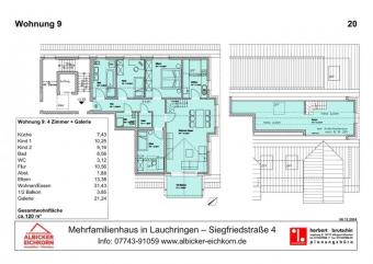 Grenznahe 4 Zi. Galerie DG mit Balkon ca. 112 m² - Wohnung 9 - Siegfriedstr. 4, 79787 Lauchringen - Neubau KFW Wohnung kaufen 79787 Lauchringen Bild mittel