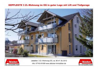 Kapitalanleger gesucht: 3 Zi.-Wohnung OG mit Balkon, Tiefgarage und Stellplatz, ca. 80 m², BJ 2012 Wohnung kaufen 79798 Jestetten Bild mittel