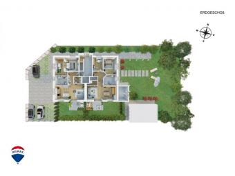 Moderne EG-Eigentumswohnung (Links) in Leer, Ostfriesland, Effizienzklasse A*, mit Terrasse, Gartenanteil, Fertigstellung: Frühsommer 2026 Wohnung kaufen 26789 Leer (Ostfriesland) Bild mittel