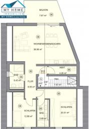 NEU! Zweigeschossige Balkon Whg. im Maisonette Stil * ca. 110 m² * 3 ZKB, Stellplatz Wohnung mieten 54318 Mertesdorf Bild mittel