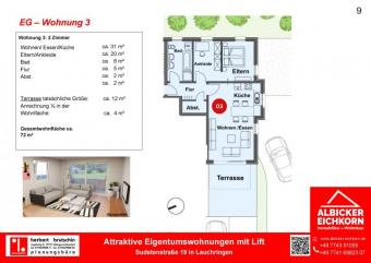 Neubau Lauchringen - 3 Zimmerwohnung EG mit Lift Wohnung kaufen 79787 Lauchringen Bild mittel