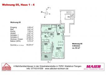 Neubau Waldshut - 3,0 Zimmerwohnung Obergeschoss 2 mit Lift Wohnung kaufen 79761 Waldshut-Tiengen Bild mittel