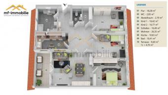 Über den Dächern von Mariental: 125 m² Freiraum mit Loggia im 2. Obergeschoss 4-Zimmer Wohnung mieten 38368 Mariental Bild mittel