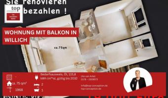 Wohnung mit Balkon, 3 Zimmer, teilweise mit KFZ-Stellplatz, zentrumsnah in Willich *provisionsfrei Wohnung kaufen 47877 Willich Bild mittel