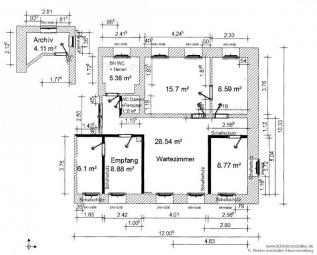 Zentral gelegene Gewerbeeinheit als Arztpraxis, Anwaltskanzlei, Notariat, Büro... Gewerbe mieten 09599 Freiberg Bild mittel